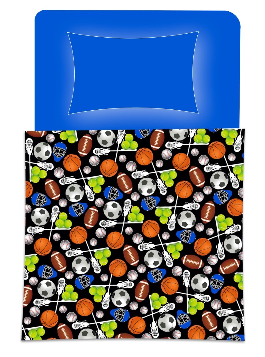 COMFORTER-SPORTS BALL REVERSIBLE TO ROYAL